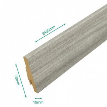 Pack 5 Plinthes décoratives K060 alabaster barwood 2400 x 70 x 19 mm.