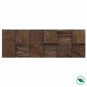 Plaquettes de parement mural en teck cube Sulawesi 552 x 184 x 10-20 mm paquet de 1,016 m².