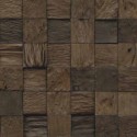 Plaquettes de parement mural en teck cube Sulawesi 552 x 184 x 10-20 mm paquet de 1,016 m².