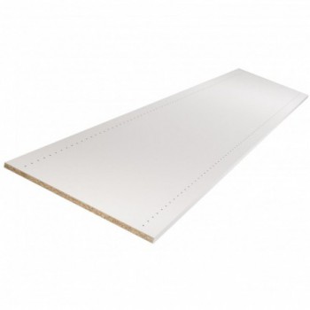 Tablette mélaminé blanc prépercée 2500 x 400 x 18 mm