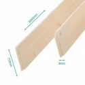 Pack promotionnel de 5 plinthes sapin massif petits noeuds bord droit 2050 x 110 x 9 mm - PEFC 70%.