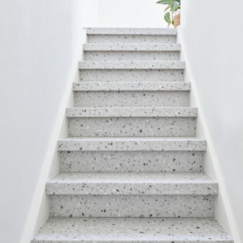 Profilé de transition rénovation d'escalier stratifié Terrazzo Grey 1300 x 56 x 12 mm