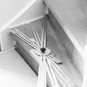 Profilé de transition rénovation d'escalier stratifié Terrazzo Grey 1300 x 56 x 12 mm