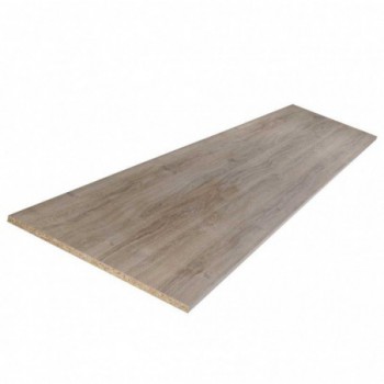 Tablette mélaminé chêne gris 2500 x 600 x 18 mm - PEFC 75% .