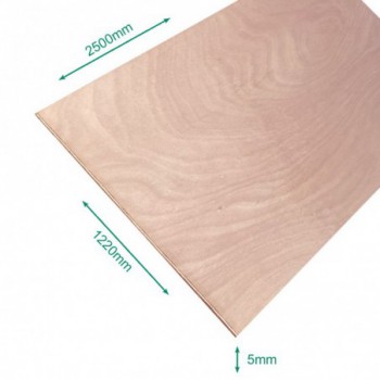 Panneau Contreplaqué MARINE okoumé 2500 x 1220 x 5 mm - FSC mixte 70% .