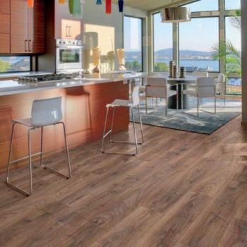 sol stratifié effet parquet - 12 mm - chêne renaissance - boite de 6 lames - 1,48 m2 - EH ART 5948