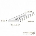 Sol stratifié effet parquet - 8 mm - chêne rude- boite de 9 lames - 2,22 m2 - EH LOFT 8222 - PEFC 70%