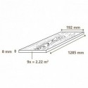 Sol stratifié effet parquet - 8mm - gossamer oak - boite de 8 lames - 2,49 m² EH VILLA GRANDE K271 .