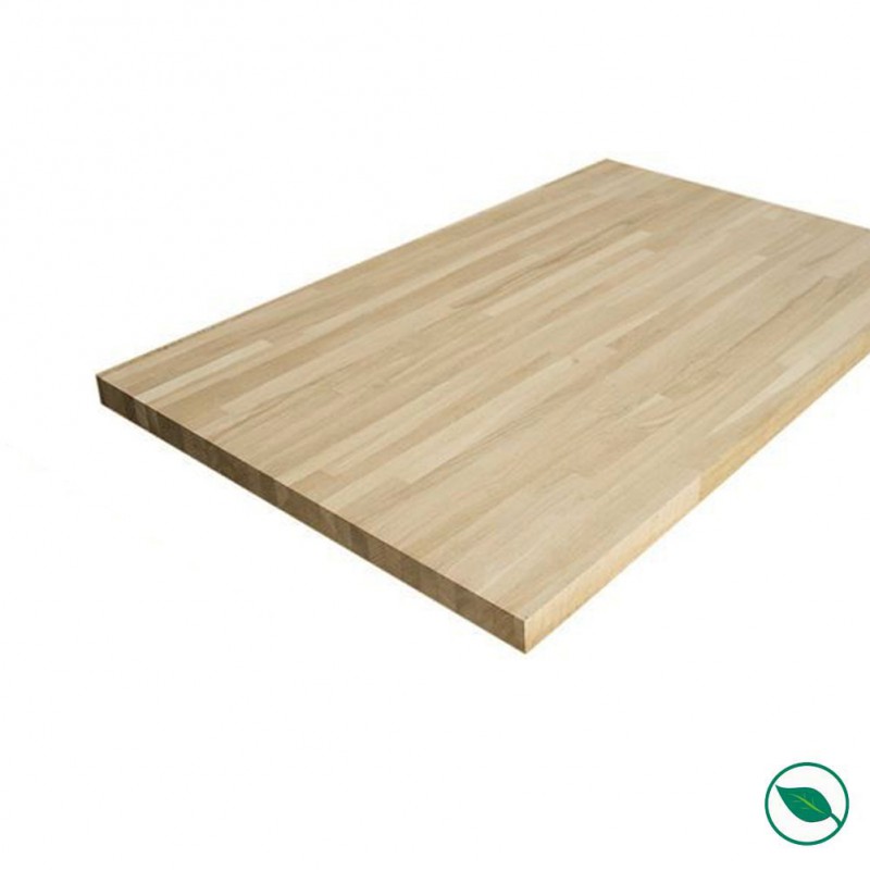Plateau chêne massif lamellé collé abouté 1600 x 800 x 22 mm - FSC 100%.