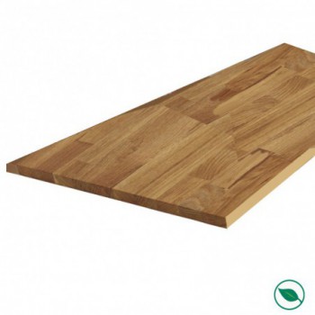 Plateau chêne massif huilé lamellé collé abouté 1600 x 800 x 22 mm - FSC 100%.