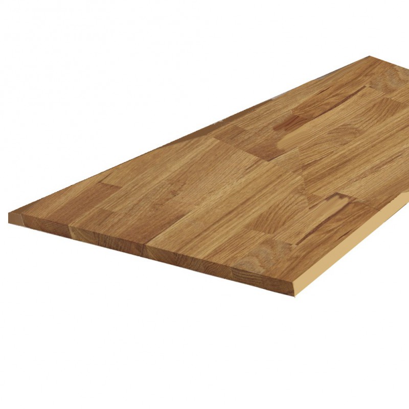LOW Table basse carrée classique en bois chêne massif abouté huilé