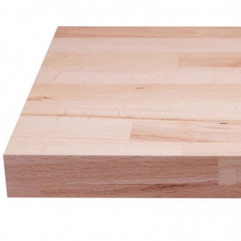 Plan de travail hêtre massif lamellé collé abouté 2000 x 650 x 38 mm - FSC 100%.