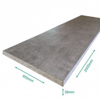 Plan de travail stratifié CPL minéral 2000 x 650 x 38 mm - PEFC 75% - Gamme Essentiel