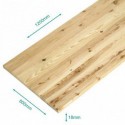 Plateau pin massif lamellé collé abouté rustique 1200 x 800 x 18 mm.