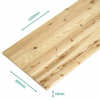 Plateau pin massif lamellé collé abouté rustique 1200 x 800 x 18 mm.