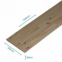 Plateau pin maritime massif lamellé collé abouté 1500 X 650 X 36 mm - FSC 100%.