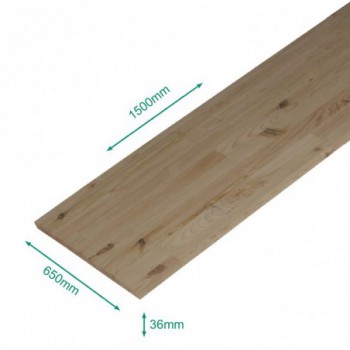 Plateau pin maritime massif lamellé collé abouté 1500 X 650 X 36 mm - FSC 100%.