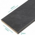 Plan de travail stratifié CPL ardoise foncé 1850 x 610 x 28 mm - PEFC 75% - Gamme Essentiel