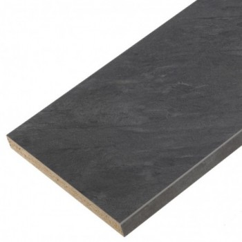 Plan de travail stratifié ardoise foncé 2770 x 640 x 38 mm - PEFC 75%.