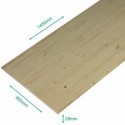 Plateau sapin massif lamellé collé abouté 1450 x 800 x 28 mm.