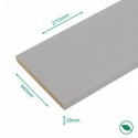 Plan de travail stratifié aluminium 2770 x 640 x 28 mm - PEFC 75%.