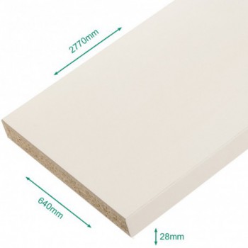 Plan de travail stratifié Blanc 2770 x 640 EP 28 mm - PEFC 75% .