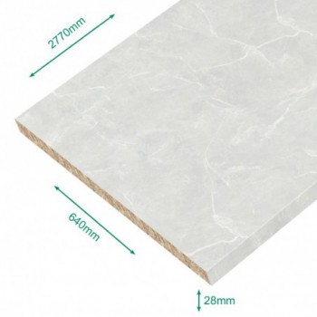 Plan de travail stratifié CPL marbre 2770 x 640 x 28 mm - PEFC 75% - Gamme Essentiel