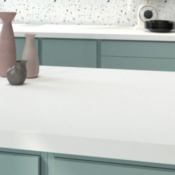 Plan de travail stratifié Blanc 1800 x 600 x 28 mm - PEFC 75% - Gamme Essentiel