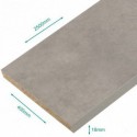 Tablette mélaminé béton alu 2500 x 400 x 18 mm - PEFC 75% .