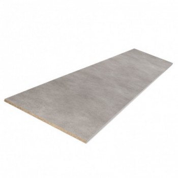 Tablette mélaminé béton alu 800 x 400 x 18 mm - PEFC 75% .