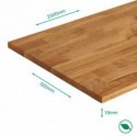 Tablette chêne massif huilé lamellé collé abouté 2000 x 400 x 18 mm - FSC 100%