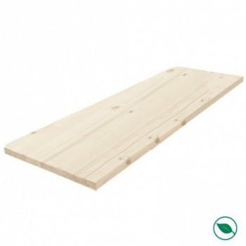 Tablette sapin massif lamellé collé abouté 1200 x 200 x 18 mm - FSC 100%.