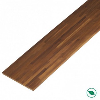 Tablette Teck massif pré huilé Lamellé collé abouté 1200 x 150 x 18 mm .