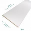 Tablette mélaminé blanc 800 x 200 x 18 mm - PEFC 75% .