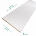 Tablette mélaminé blanc 800 x 300 x 18 mm - PEFC 75% .