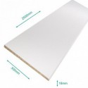 Tablette mélaminé blanc 2500 x 300 x 18 mm - PEFC 75% .