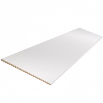 Tablette mélaminé blanc 2500 x 400 x 18 mm - PEFC 75% .