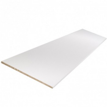 Tablette mélaminé blanc 2500 x 600 x 18 mm - PEFC 75% .