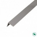 Lot de 20 baguettes angles PVC gris 2600 x 15 x 15 mm