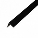 Lot de 20 baguettes angles PVC noir 2600 x 15 x 15 mm
