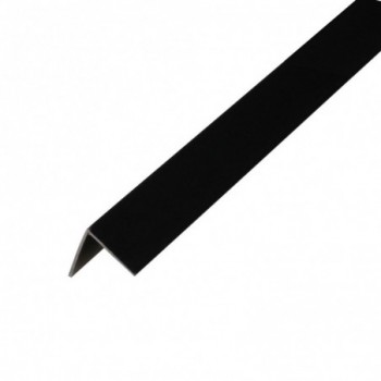 Lot de 20 baguettes angles PVC noir 2600 x 15 x 15 mm