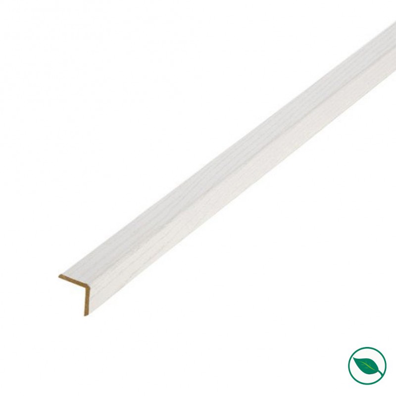 Lot de 16 baguettes angles revêtus frêne blanc 2400 x 22 x 22 mm PEFC 70%