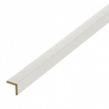 Lot de 12 baguettes angles pin prépeint blanc 2700 x 27 x 27 mm FSC MIX 70%