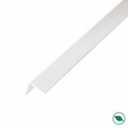 Lot de 10 baguettes angles PVC blanc 2600 x 100 x 100 mm