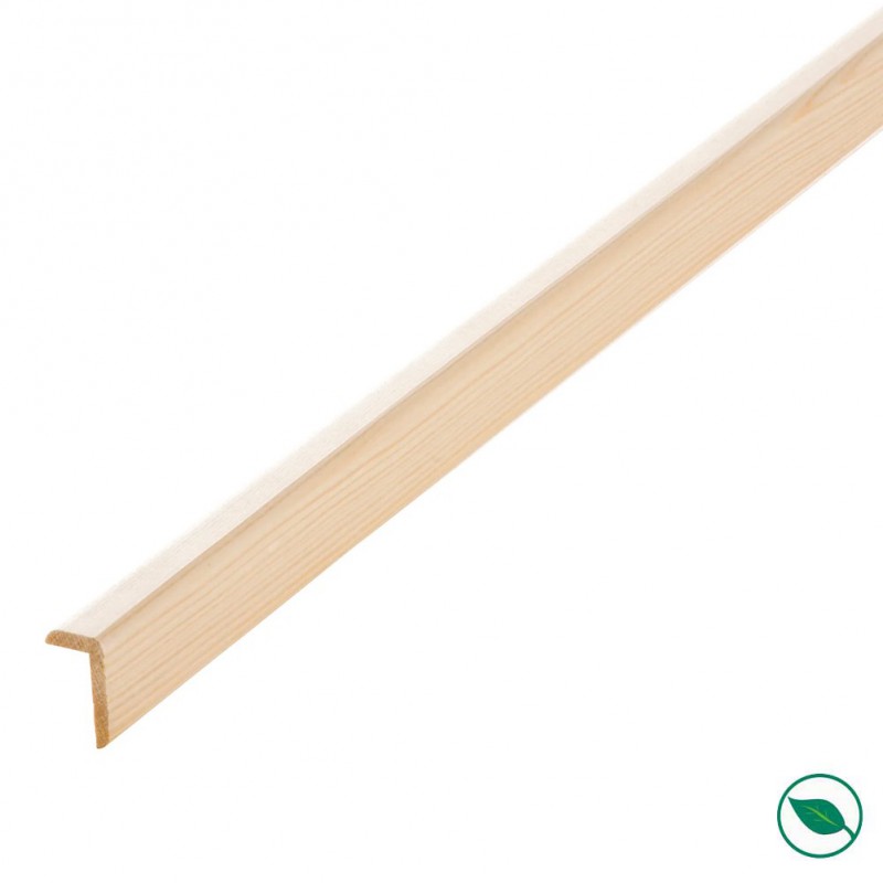 Lot de 36 baguettes angles sapin asymétrique 2500 x 47 x 28 mm