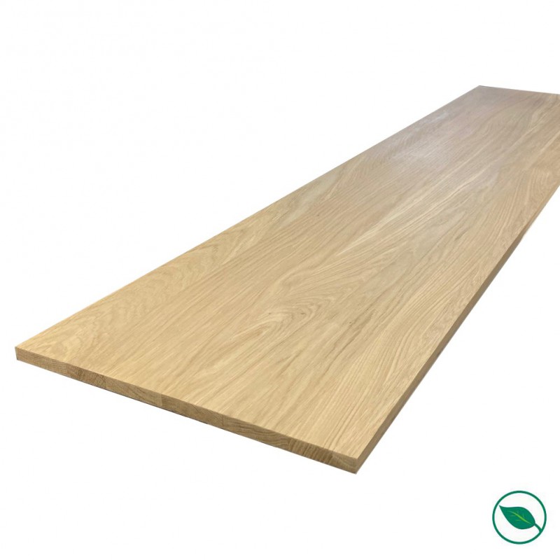 Tablette chêne massif pleines lames 1800 x 500 x 20 mm