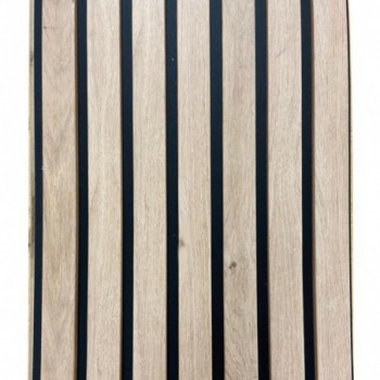 Lot de 2 Panneaux mural décoratif lamelles chêne clair sur fond noir 2500 x 300 x 20 mm-1,435 M2 PEFC 70 %
