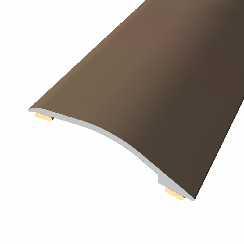 Barre de seuil adhésive différence niveau aluminium coloris (03) argent  Long 90 cm larg 3,8cm Ht 1,2cm