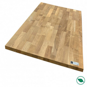 Plan de travail teck massif lamellé collé abouté