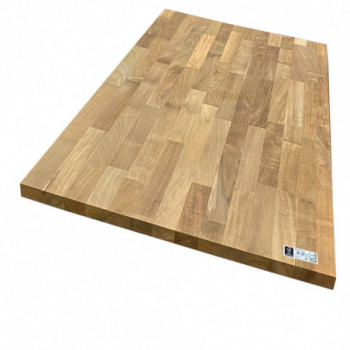 Plan de travail teck massif lamellé collé abouté 2500 x 650 x 26 mm - FSC 100%